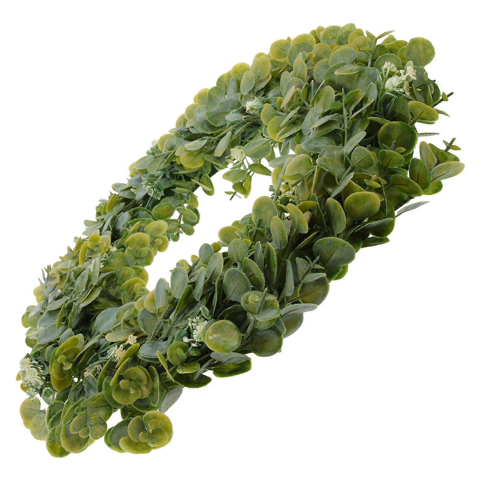 Eucalyptus Wreath Green Leaves Home Decoration 37X37Cm Realistic Texture 1Pack