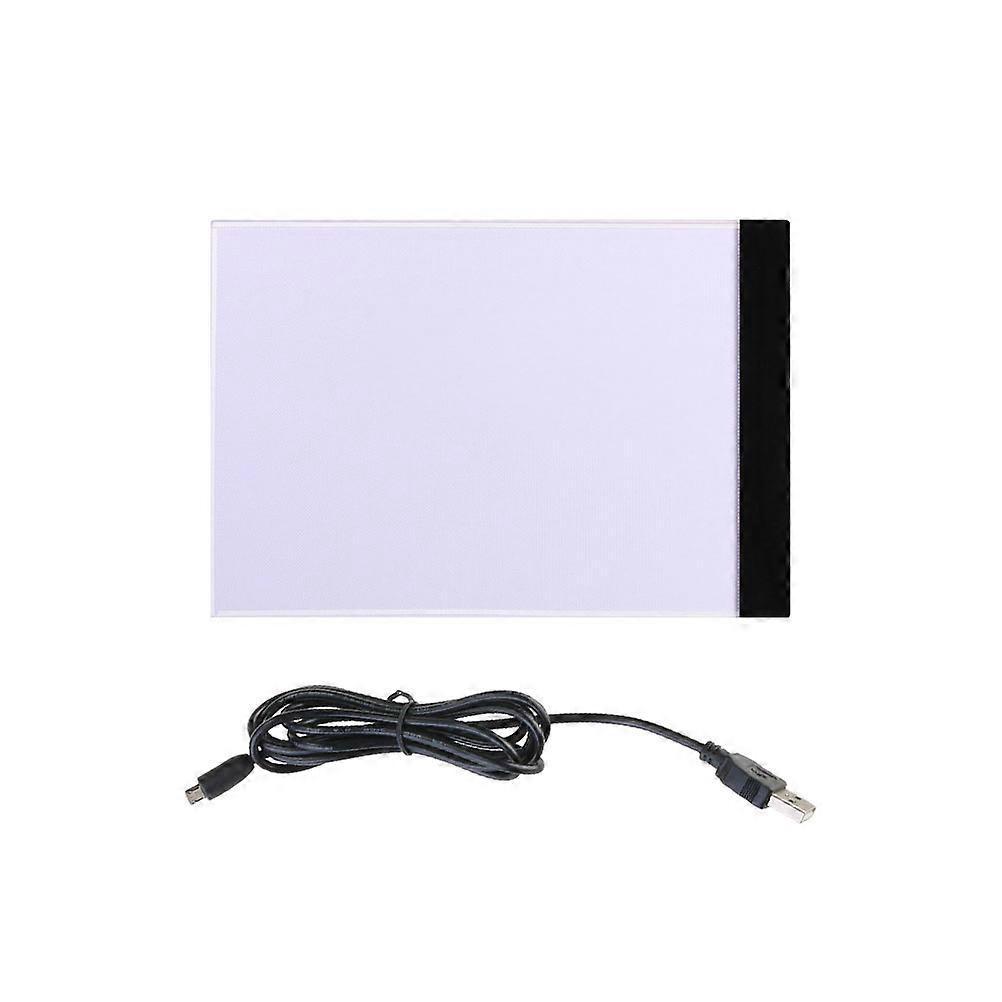 A4 LED Light Table Copy Board for Art Design Stencil Drawing Thin Pad with USB Cable White 1 Set