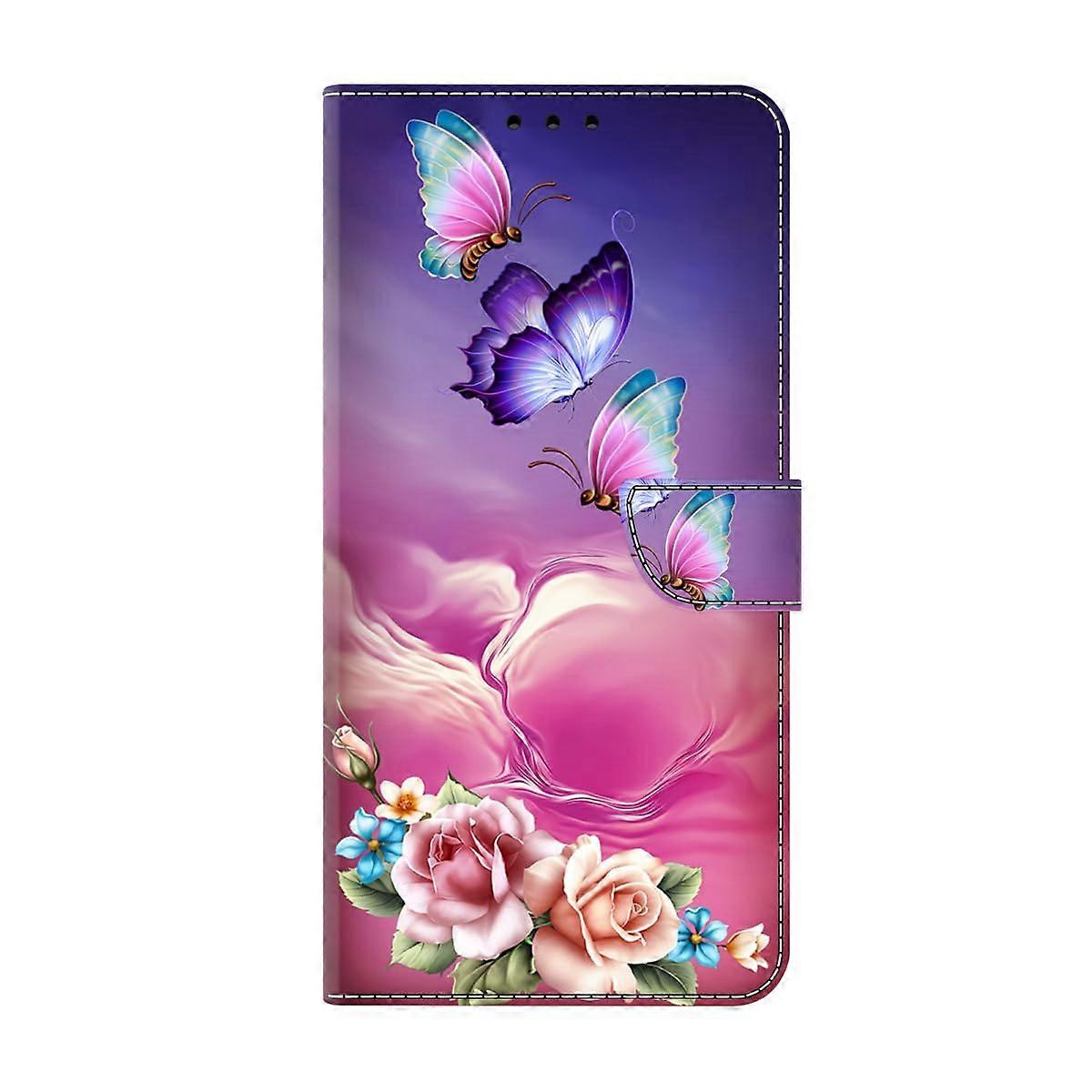 Samsung Galaxy A52/A52s Case 5G PU Leather Flip Wallet With Magnetic Closure Stand Card Holder Colorful Butterfly