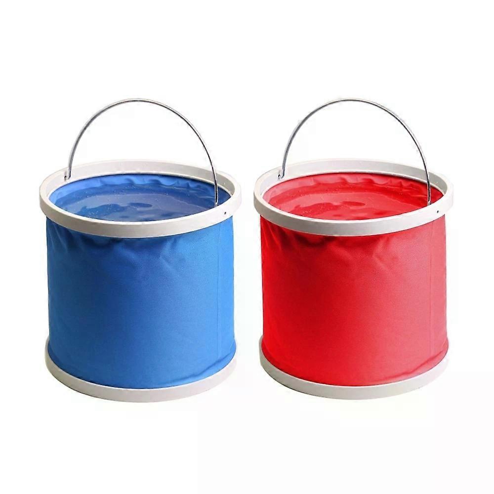 Folding Bucket, 2 Pcs 11L Versatile Collapsible Outdoor Portable Water Container