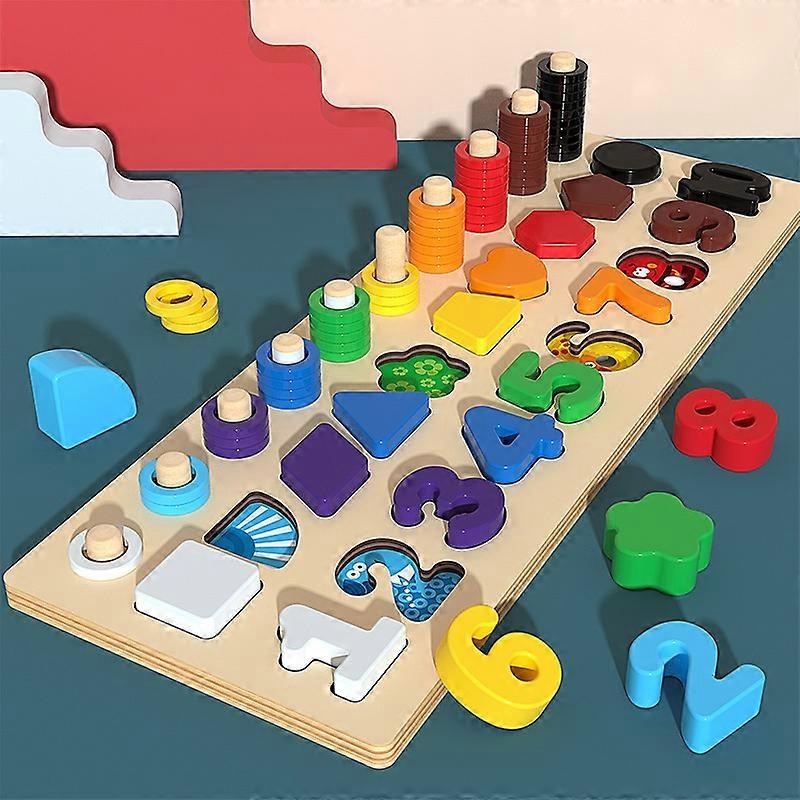 Montessori Counting Stacking and Mathematical Sorting Games Digital Blocks Puzzles Cognitive Educational Play
