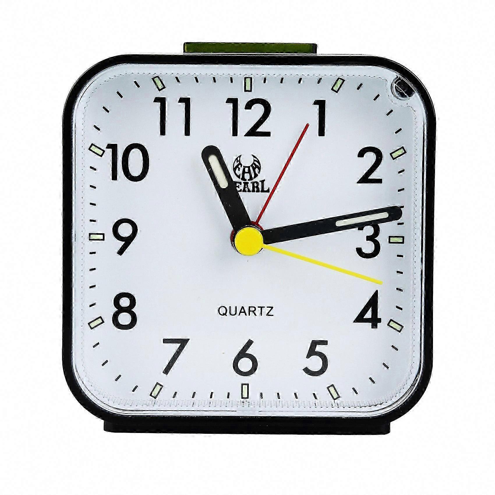 Silent Alarm Clock with Large Display, Battery Operated, No Ticking, Snooze & Luminous for Bedside