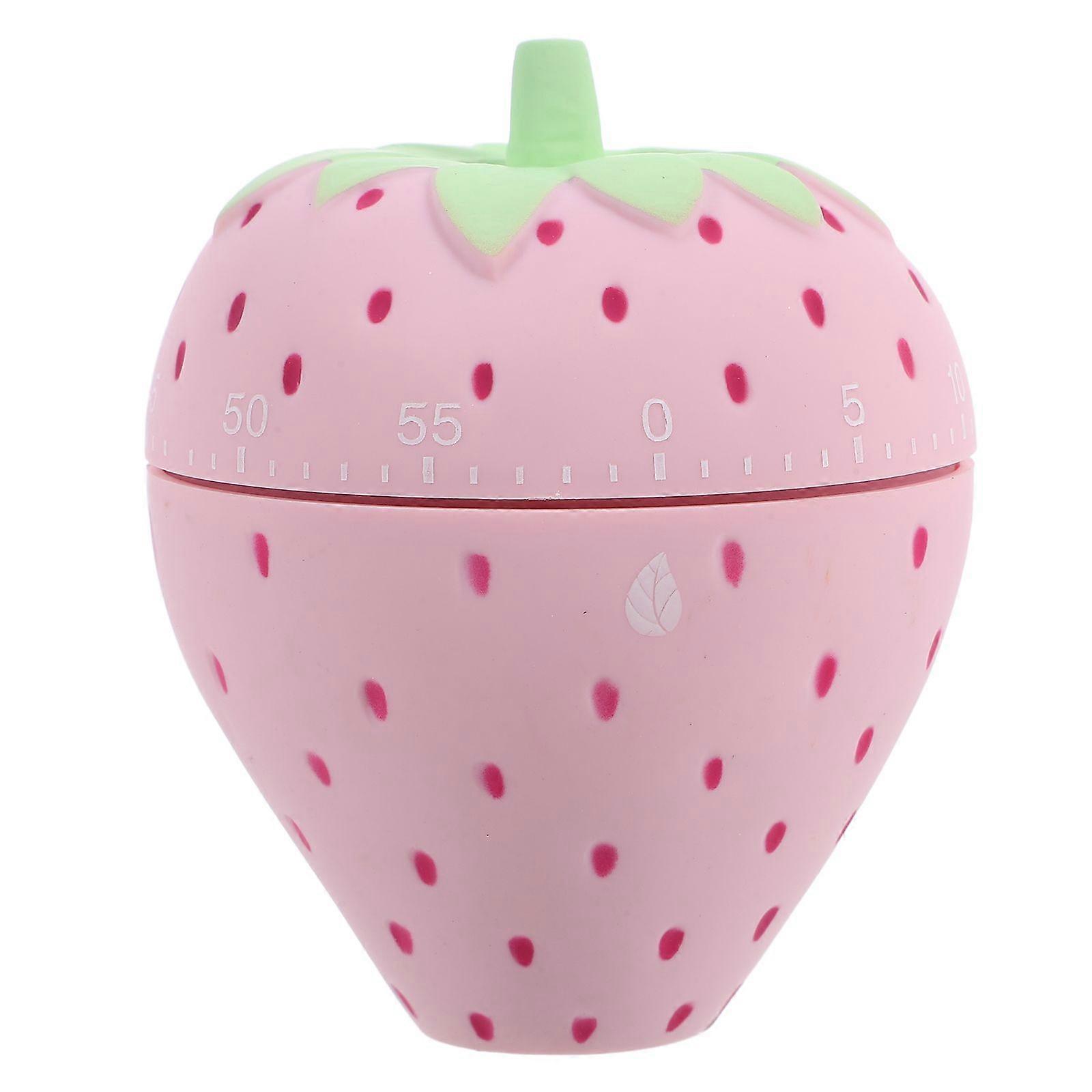 Adorable Timer Creative Clock Plastic Student Time Manager Kitchen Baking Timer (Strawberry)