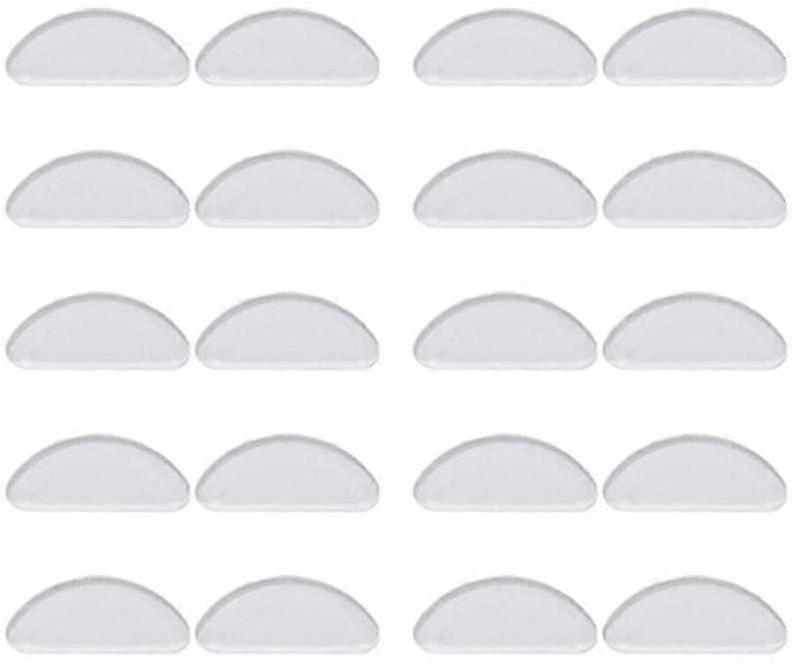 10 Pairs Adhesive Nose Pads Glasses Nose Pads,D Shape Stick on Anti-Slip Soft Silicone Nose Pads, ,for Eyeglasses and Sunglasses