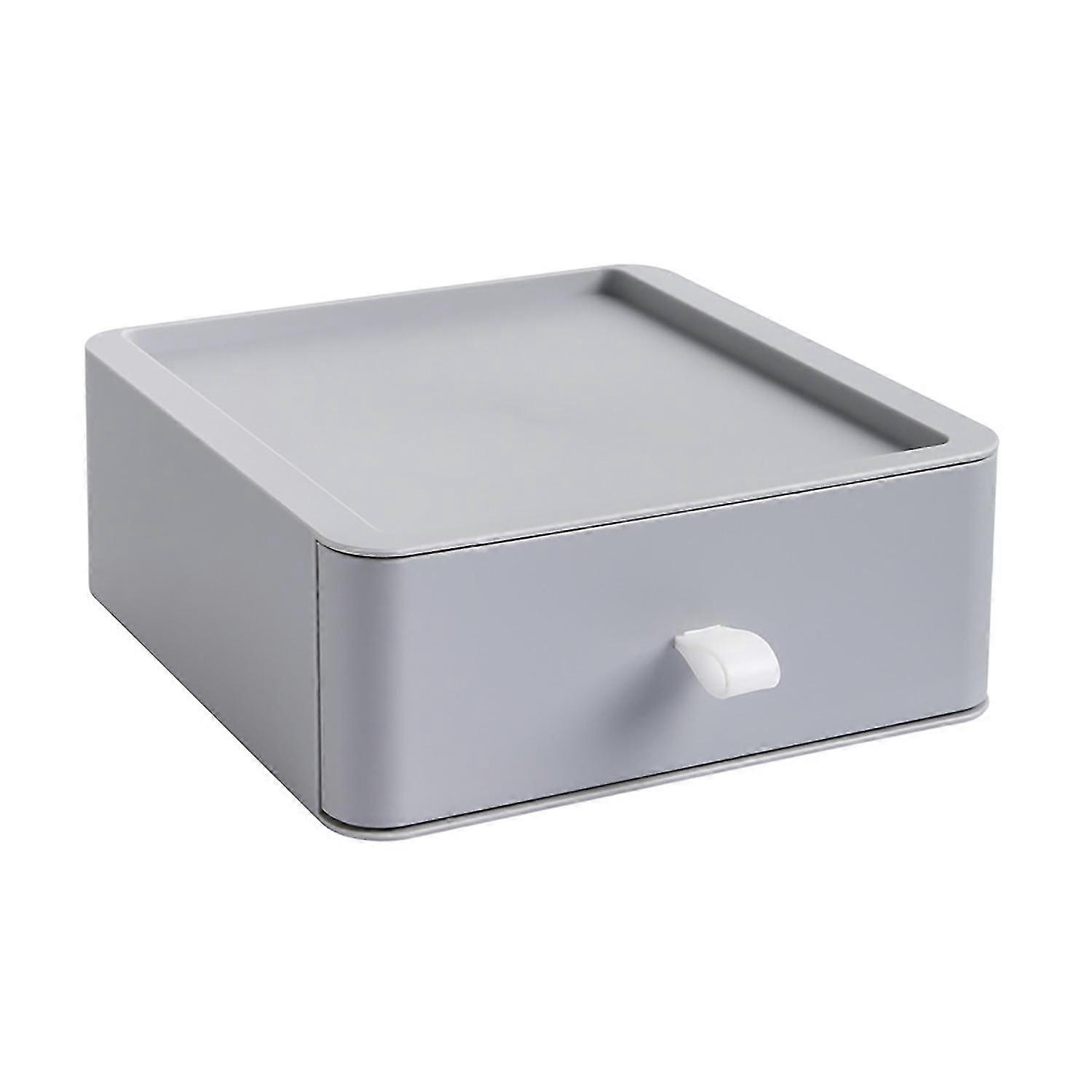 Small Storage Drawer Stackable Groove Top Design Convenient Desktop Stationery Storage Rack Containe