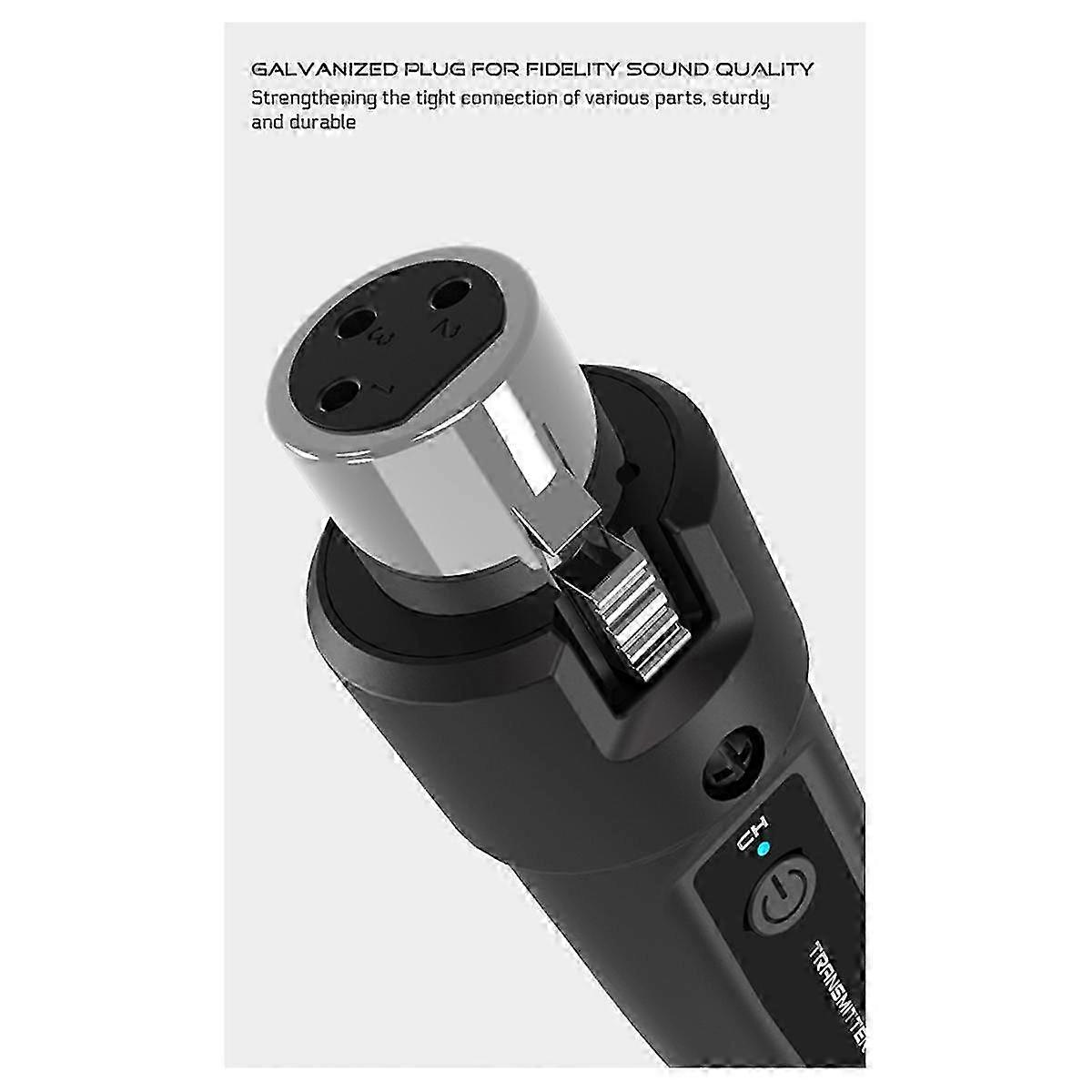 UHF Wireless XLR Transmitter & Receiver for Dynamic Microphones, Audio Mixers & PA Systems - New Wireless Microphone Kit