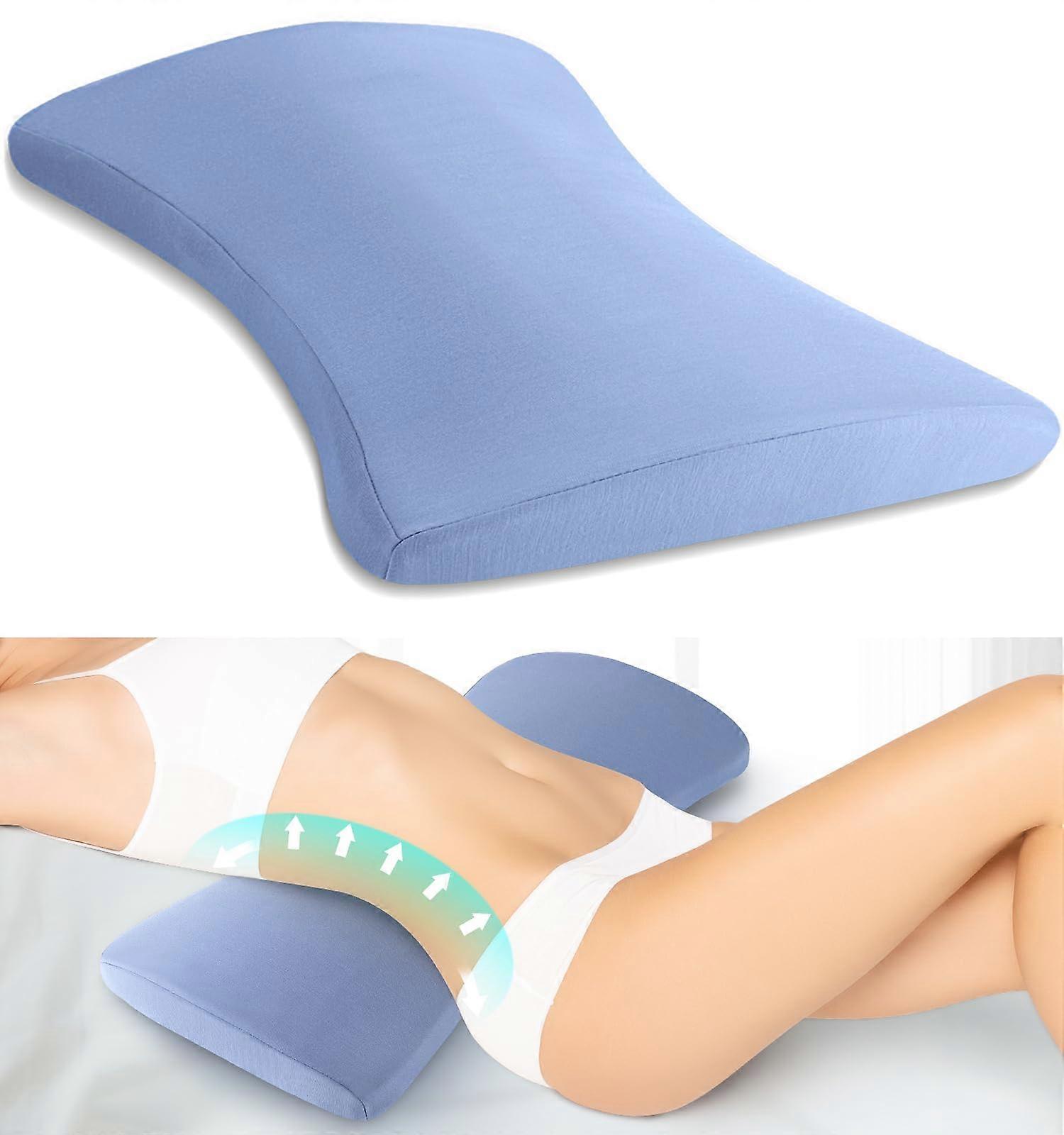 Lumbar Support Pillow for Bed Relief Back Pain: Memory Foam Waist Pillow for Sleeping Back Bolster Pillow for Side, BackStomach Sleepers
