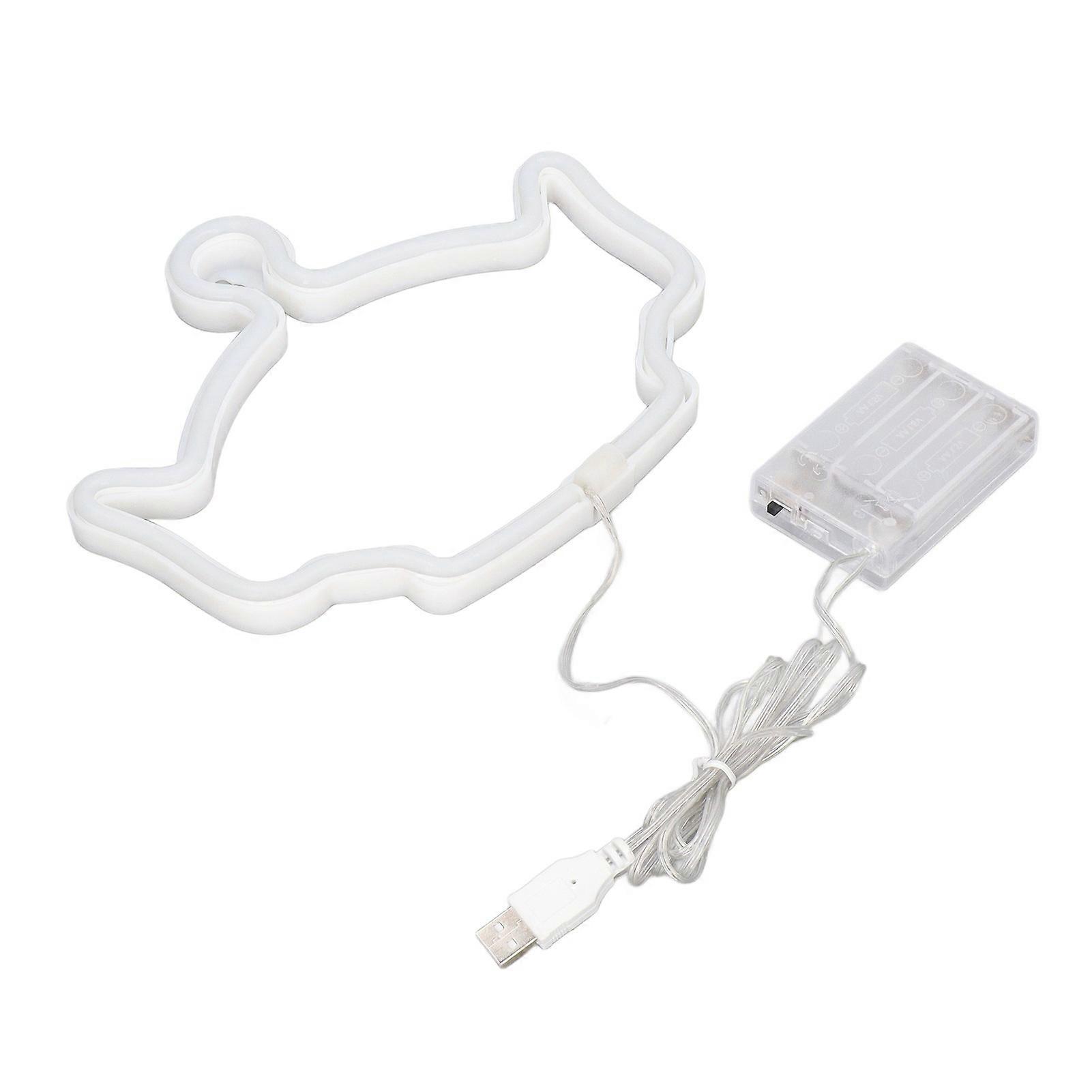 GPB LED Neon Light ABS PVC Warm Light 200lm Waterproof Battery Powered USB Rechargeable Night Light for Bedside