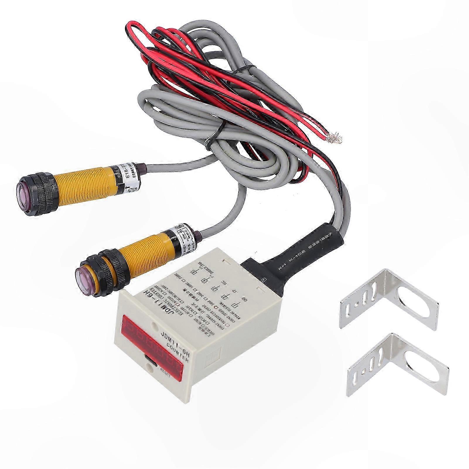 Digital Inductive Counter DC12-24V Industrial Counting Tool with Cable JDM11-6H