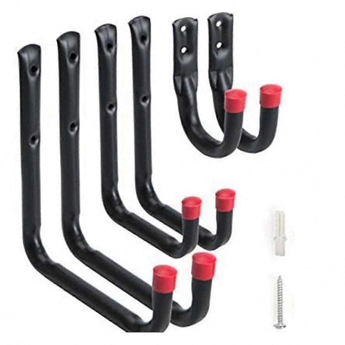 Durable Galvanized Steel Hooks for Garage Organization - Heavy Duty Storage Solution for Bikes, Tools & More, Easy Mounting