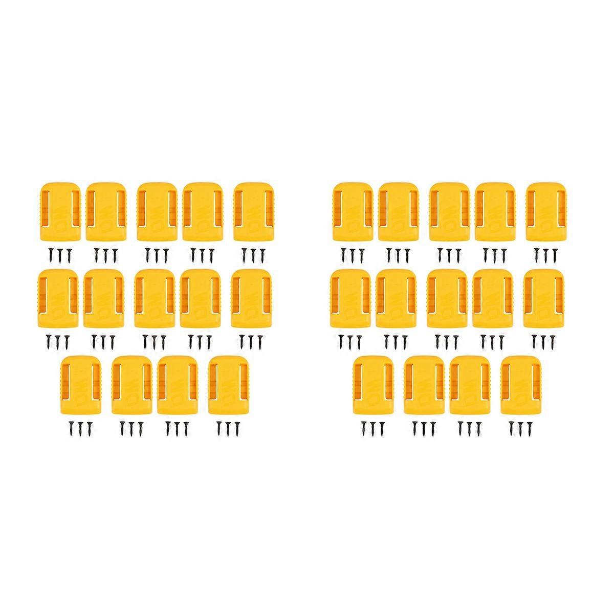 28-Packs Battery Holders for 20V Mount Dock Fit for 20V 60V MAX Yellow (No Battery)