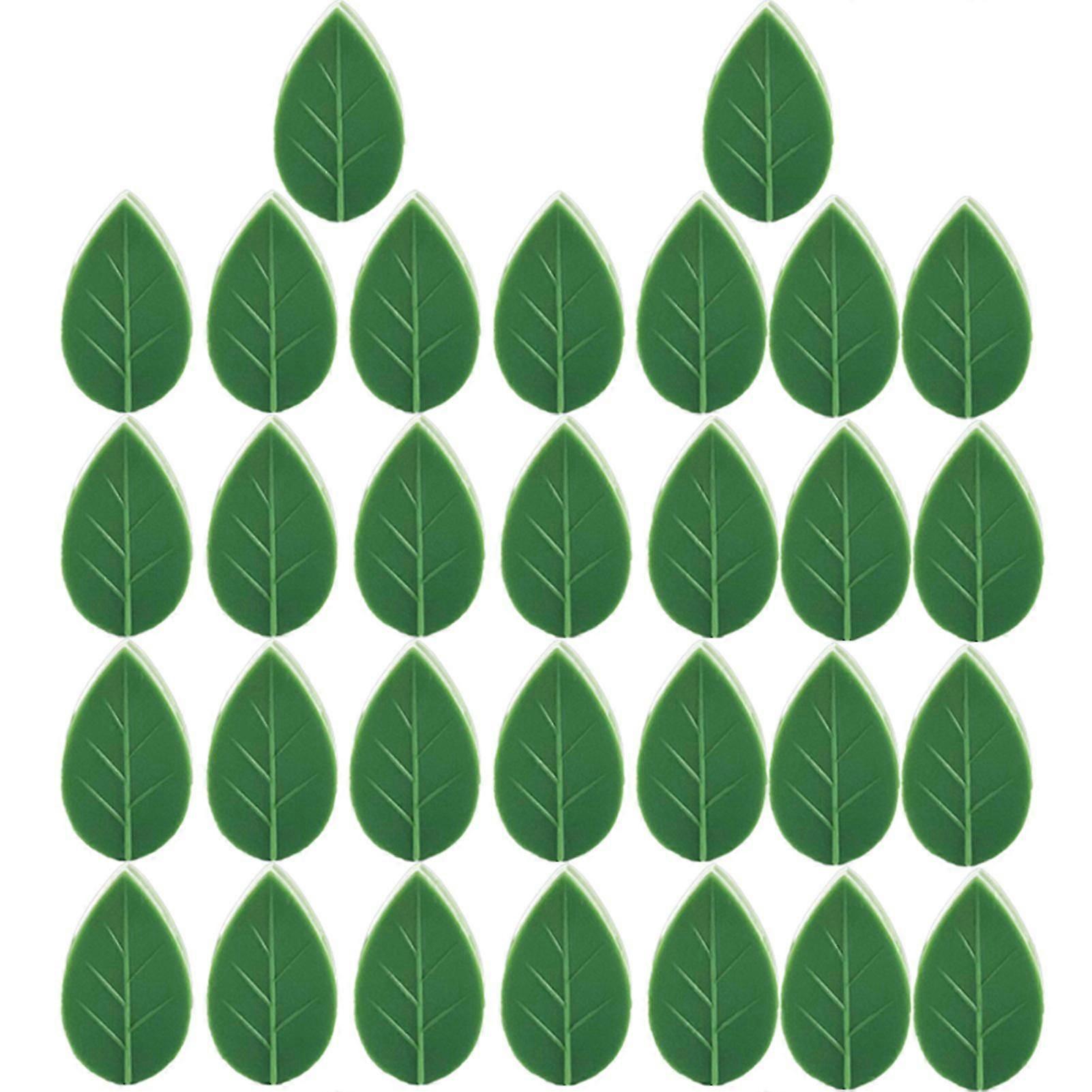 10/20/30 PCS Plant Climbing Wall Fixing Clips Fixed Buckle Leaf Clips Green Leaf Simulation for Garden Wall
