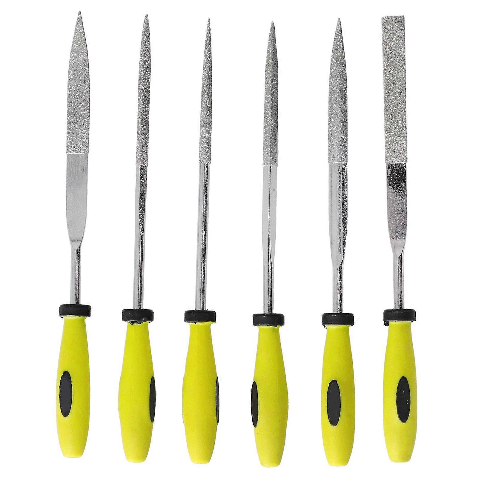 Needle File Set Model Engineering Flat Half Round Grinding Wood Carving Fine Teeth Emery Files