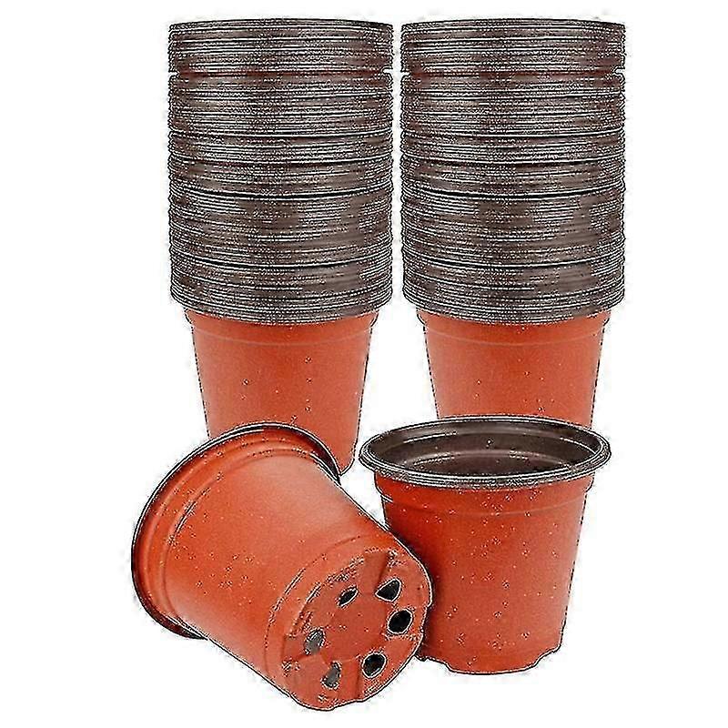 100/20/50Pcs Bicolor Flower Pot Simple Plastic Nursery Pots For Succulent Plants Seed