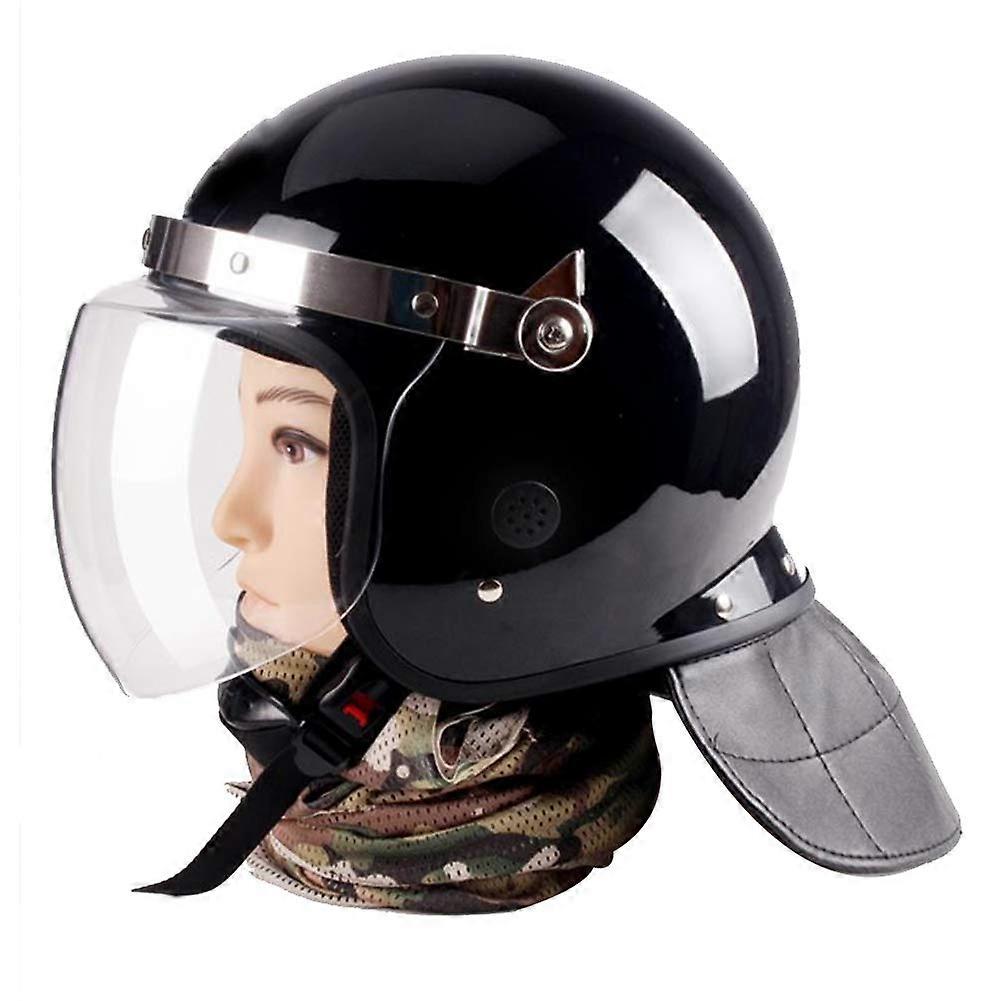 Tactical Anti Riot Helmet with Clear Visor and Steel Wire Mesh Mask for Airsoft Paintball SWAT Protective Gear