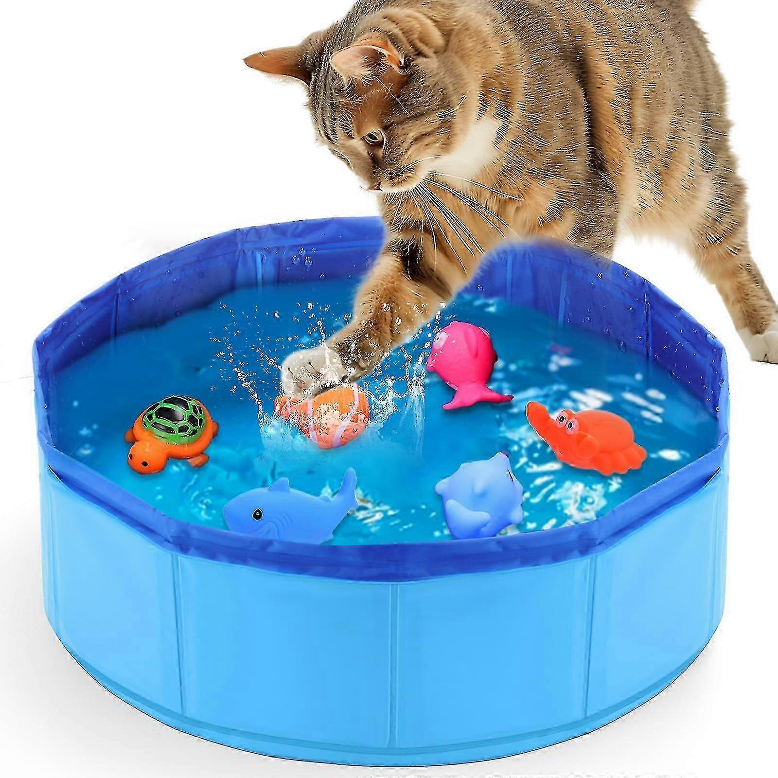 Foldable, safe and portable cat water toy to stimulate vision and release instincts