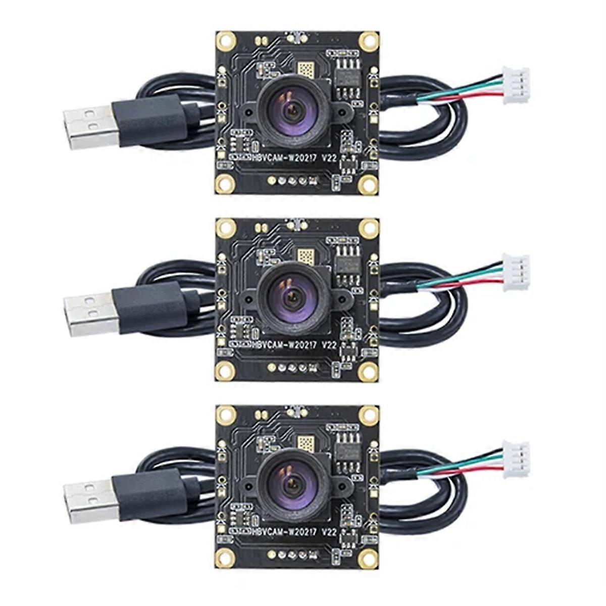 3Pcs OV9732 100 Degrees 1280x720 30fps Camera Module for Autodarts Io with 3 Meters Cable,PCB SIZE:32x32mm,Camera Module