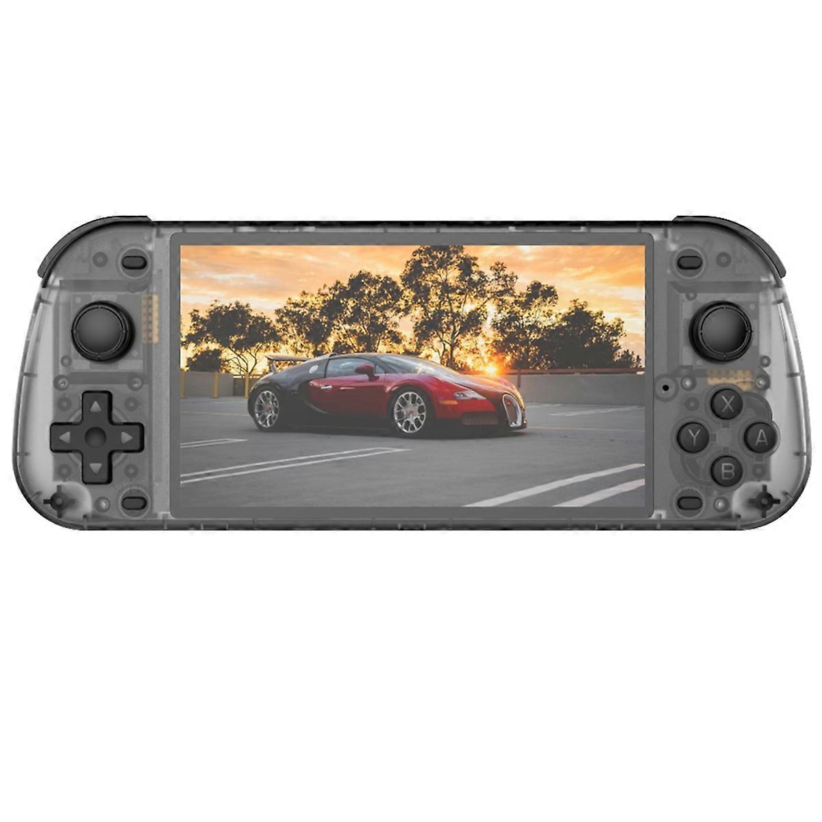 Console de jeu portable rétro R50S, système Linux 128 Go, écran IPS 5,1 pouces, double lecteur en ligne, noir