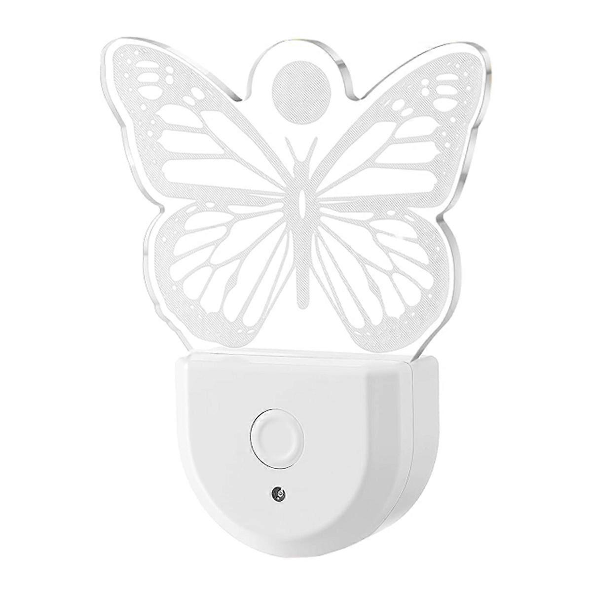 Butterfly Night Light for Kids Plug-in Wall Color Changing Ideal for Nursery Decor and Birthday Gifts EU Plug