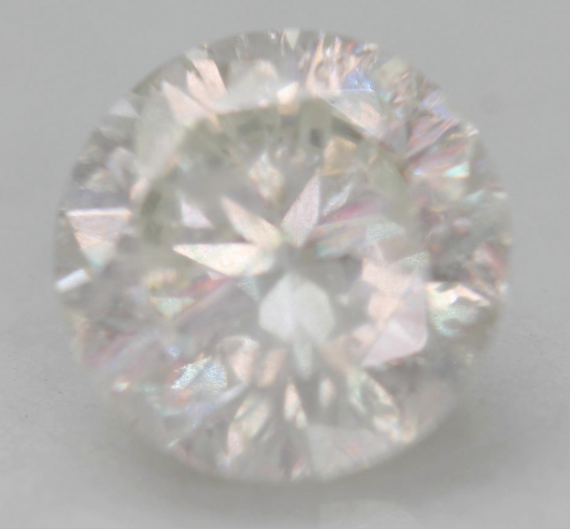 Certified 1.68 Carat G SI2 Round Brilliant Natural Enhanced Loose Diamond 7.6mm