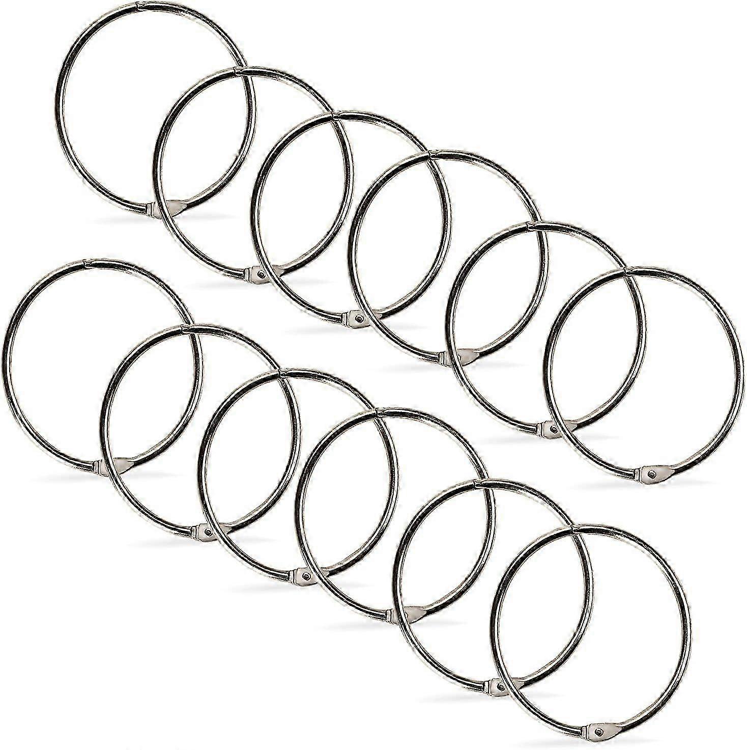 Inch Loose Leaf Binder Rings, 12PCS Metal Book Rings Paper Rings Index Card Flash Book Pap