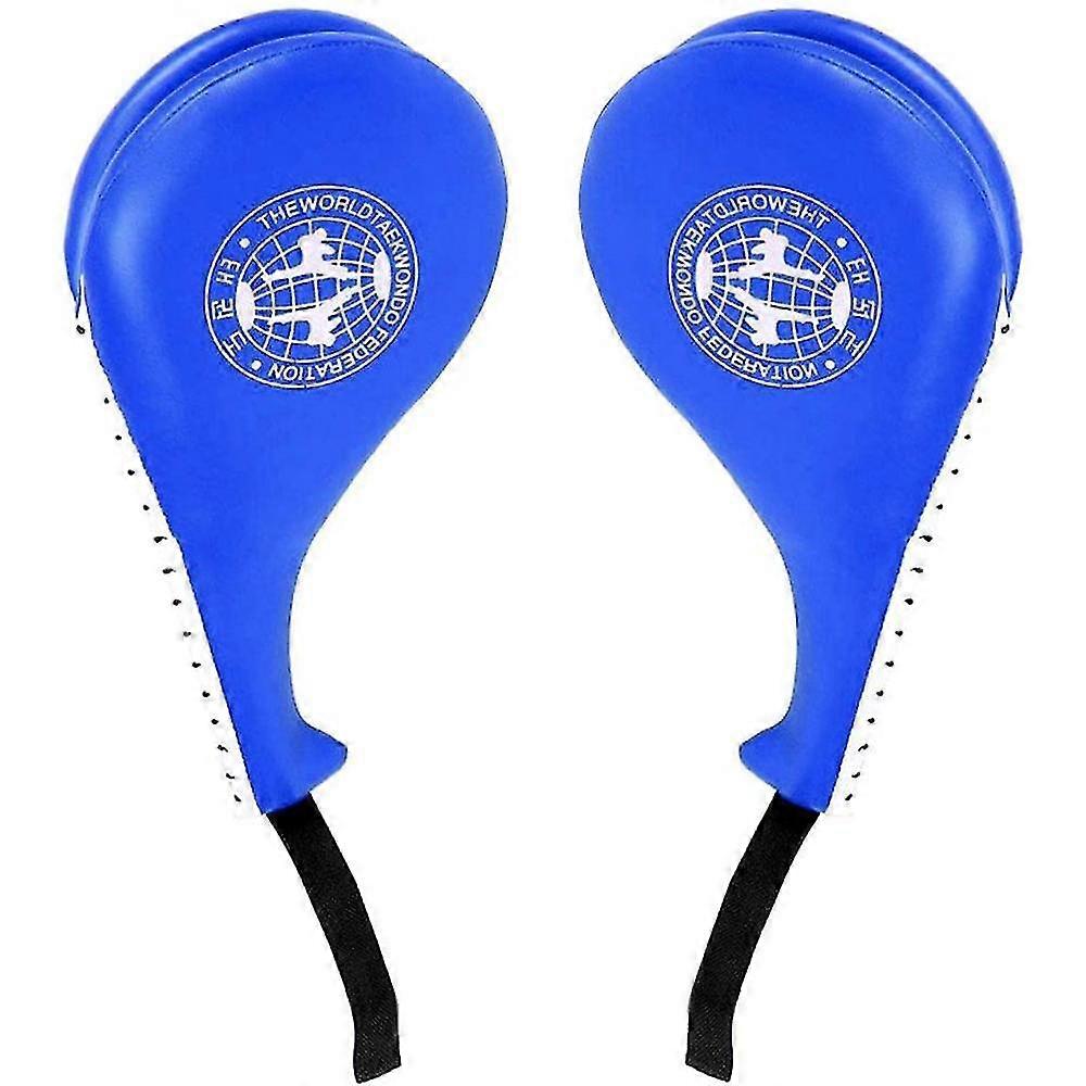 1 Pair Durable Taekwondo Kick Pads(Blue)