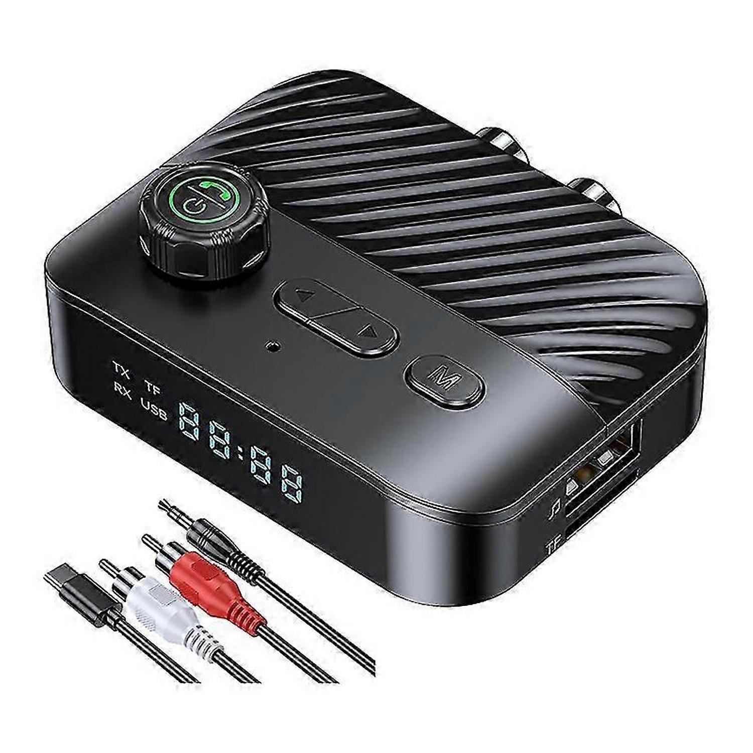 Bluetooth 5.3 Transmitter Receiver Stereo LED Screen