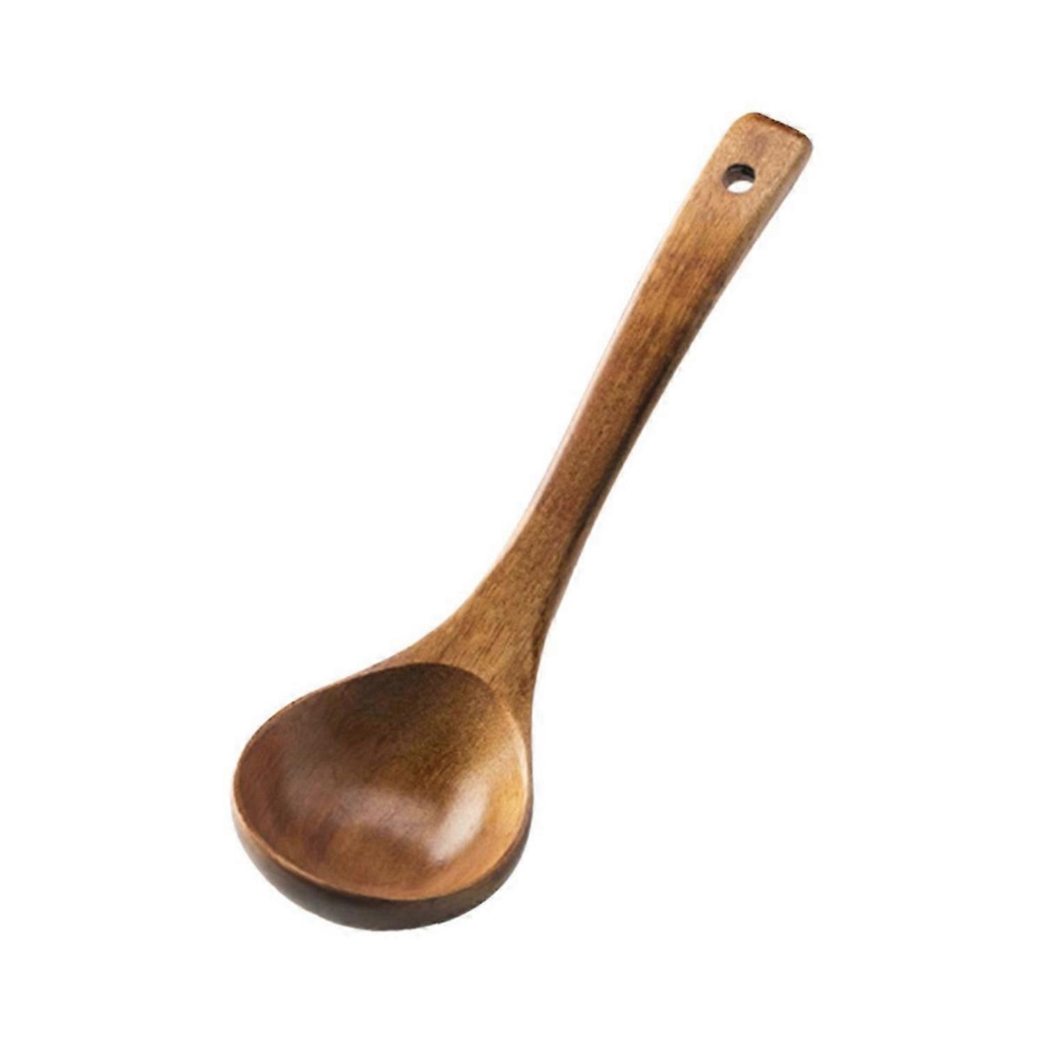 1PC Wooden Large Capacity Soup Spoon Kitchen Use A Spoon to Handle, A
