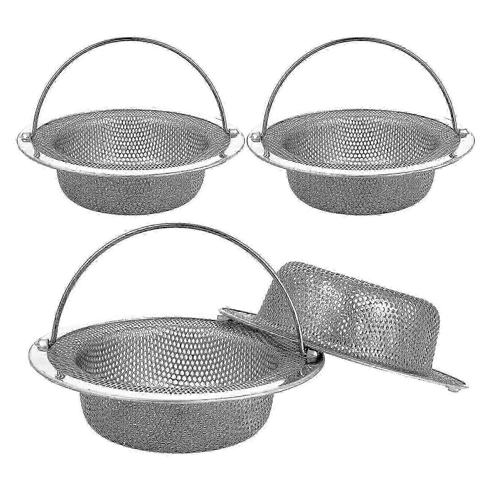 4-pack Stainless Steel Sink Strainer With Leveling Handle
