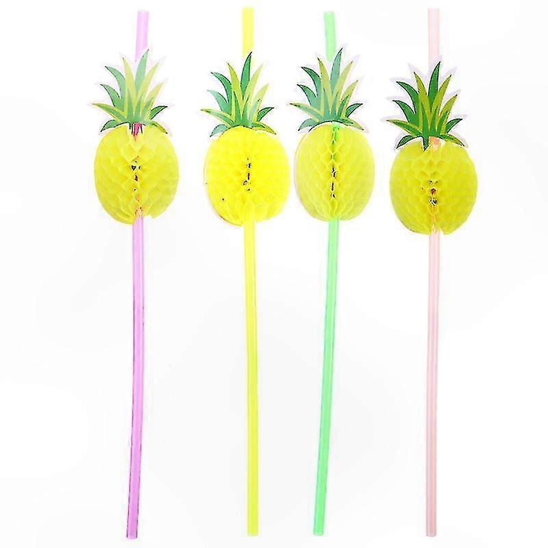 30-Pack Honeycomb Design Plastic Drinking Straws