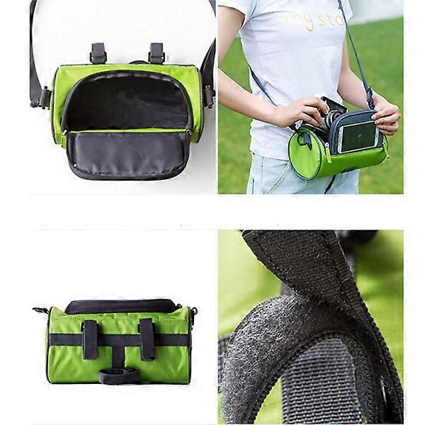 Bike Frame Bag with Mobile Phone Pocket for Outdoor Use Green Color
