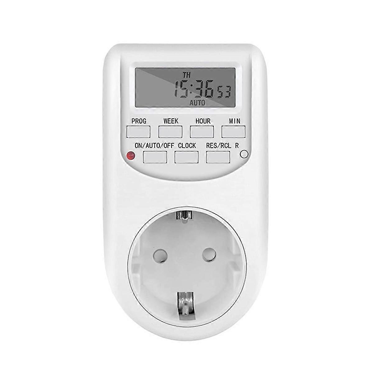 EU Plug Timer Switch Digital Power Socket Energy Saving Adjustable Kitchen Timer Outlet Programmable Timing Socket
