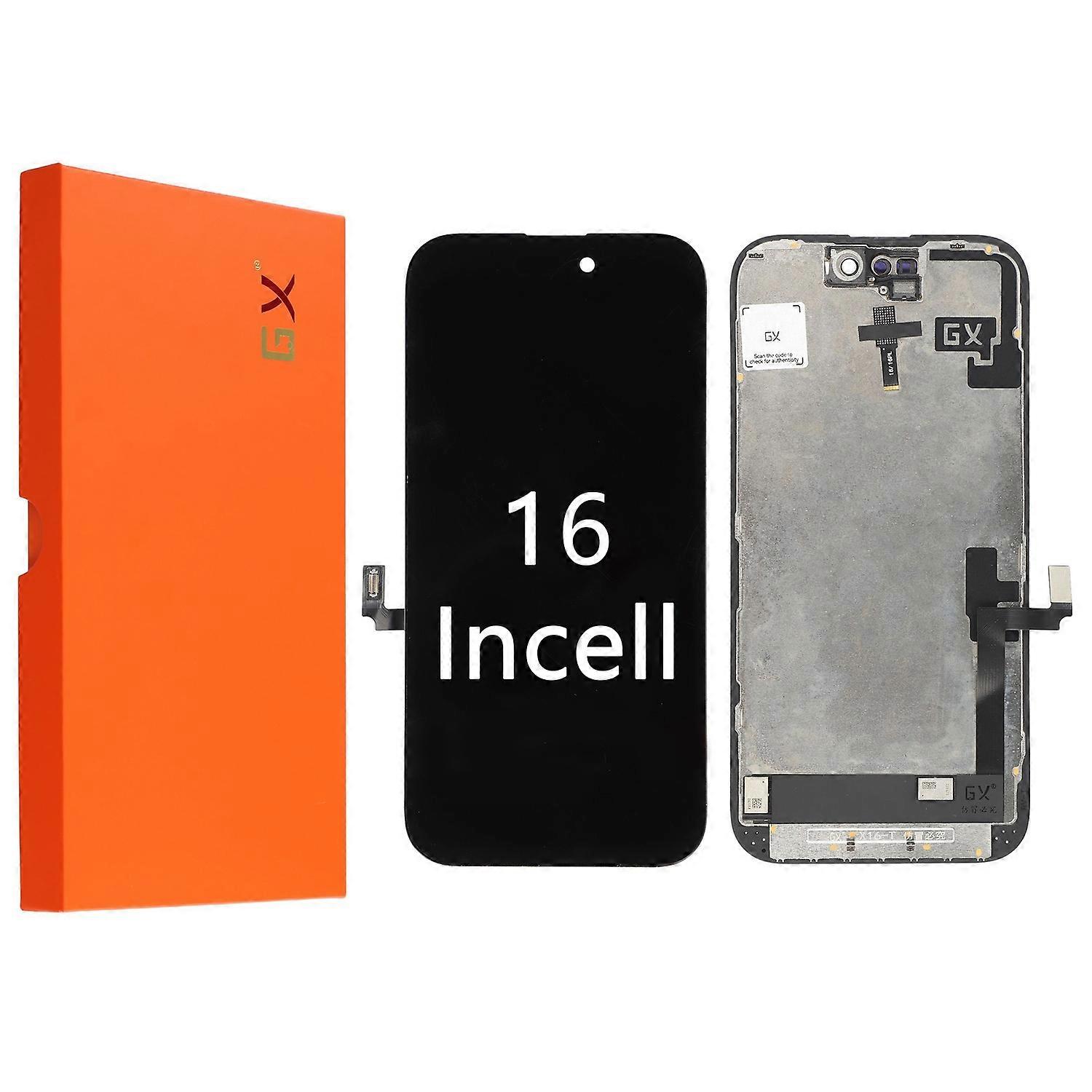 For iPhone 16 Grade C LCD Screen and Digitizer Assembly Replacement Part (GX Incell Technology) (wit