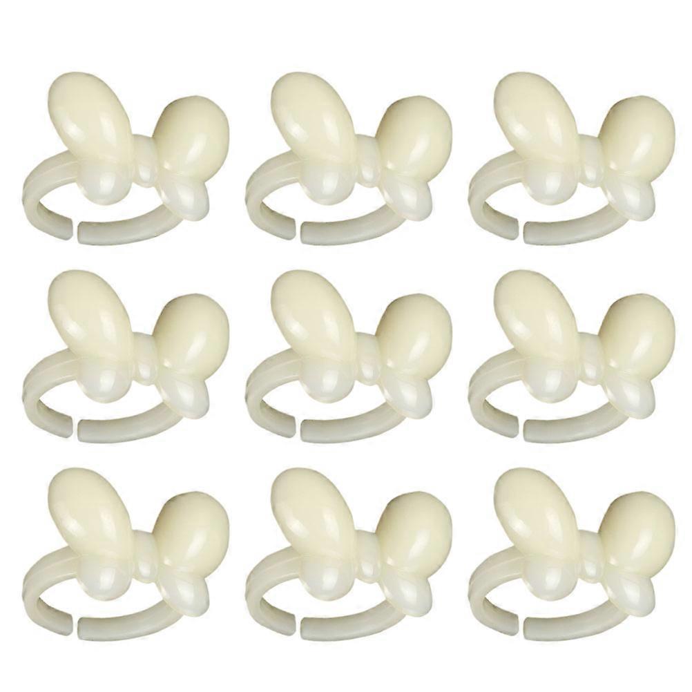 Ring Stand for Nail Art Ring Shape Photo Styling White Displaying Nail Art 50Pcs