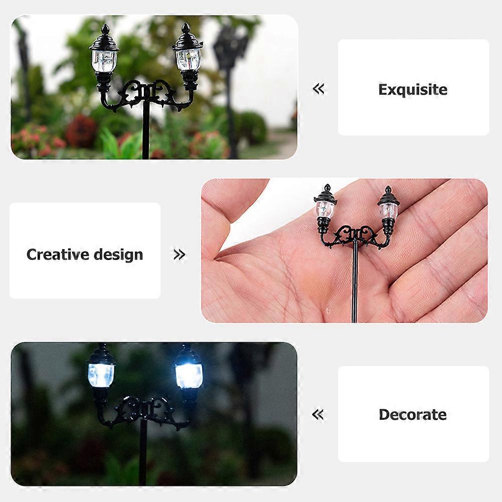 Assorted Color Sand Table Yard Lights Street Light Models for Decoration 2Pcs