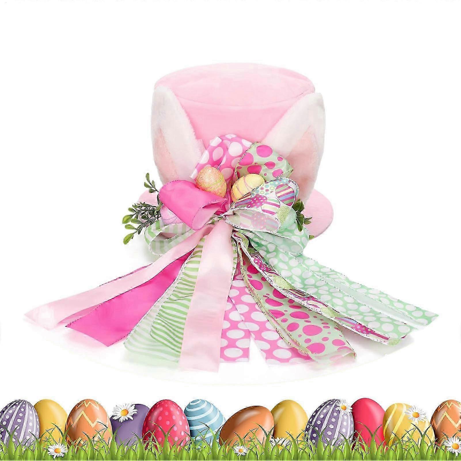 Bunny Tree Topper, Easter Tree Topper, Wreath Easter Party Decorations, Spring Home Decor, Farmhouse Front Door Decor for Home Wall