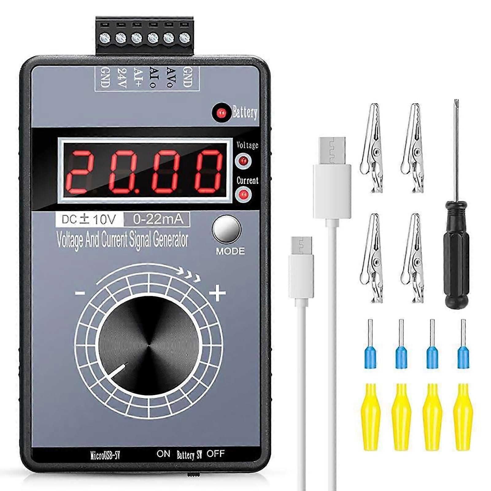 DC 010V 0/420mA Current Voltage Signal Generator Analog Simulator Power Supply Interface 0.01 Accuracy Compatible