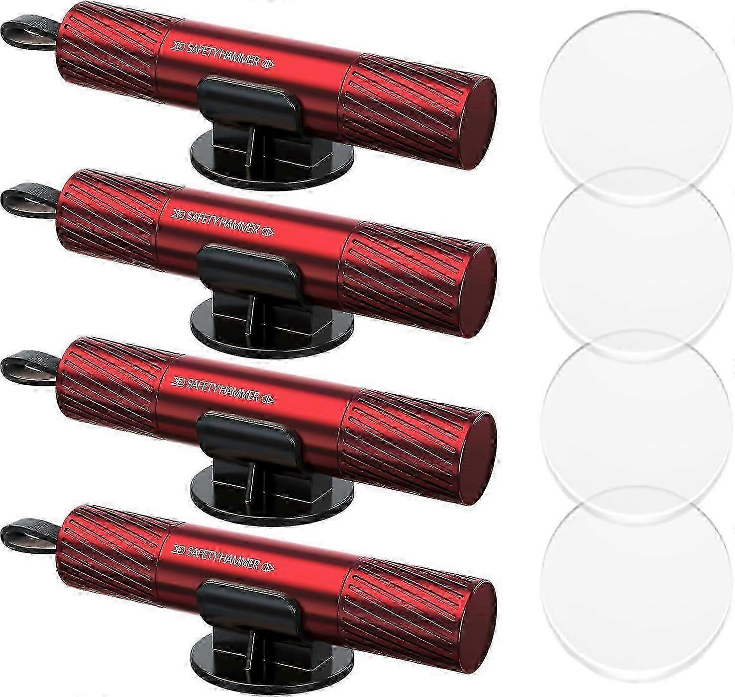 4-Pack Auto Safety Hammer & Cutter for Emergency Escape Tool