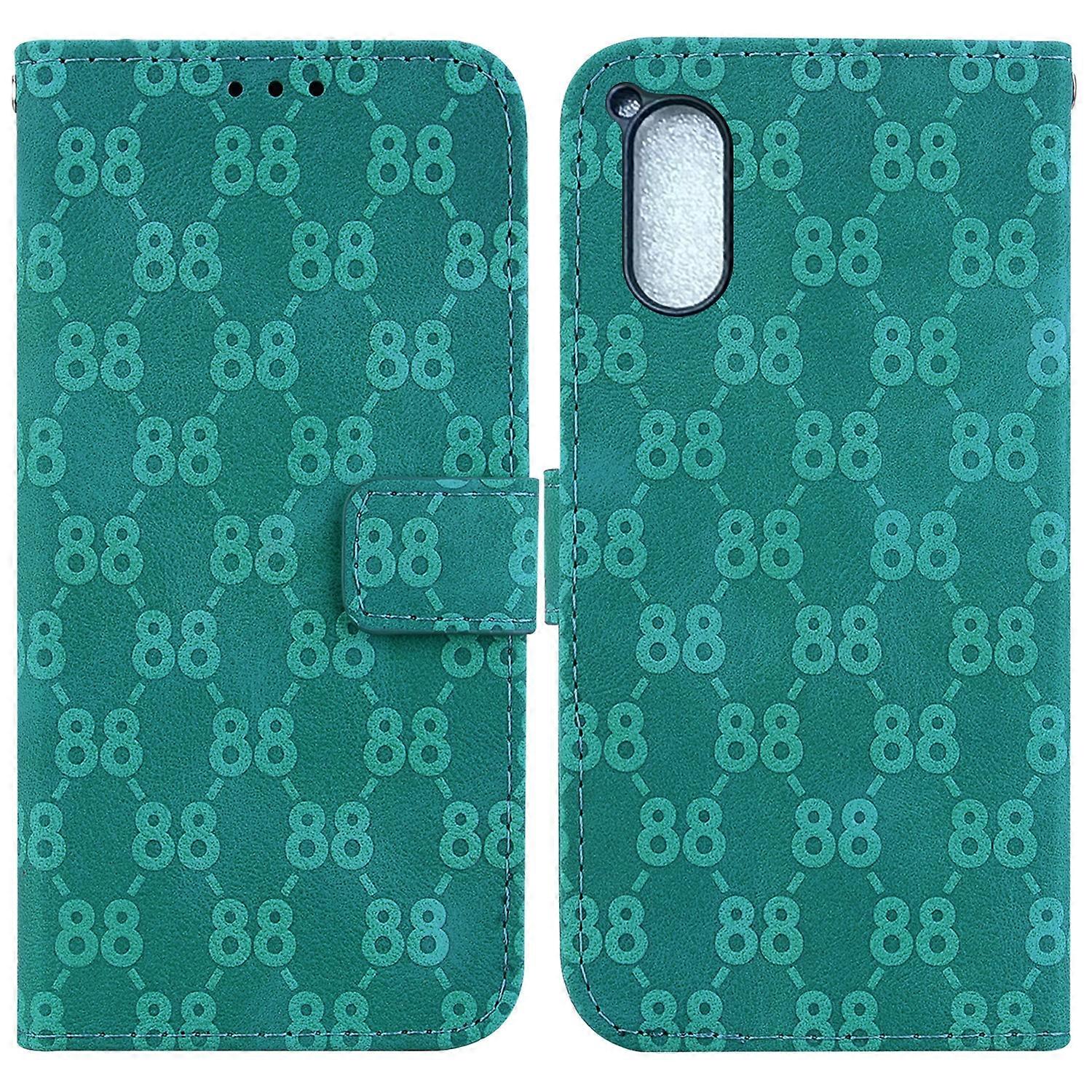 (New) Double 8-shaped Embossed Leather Phone Case