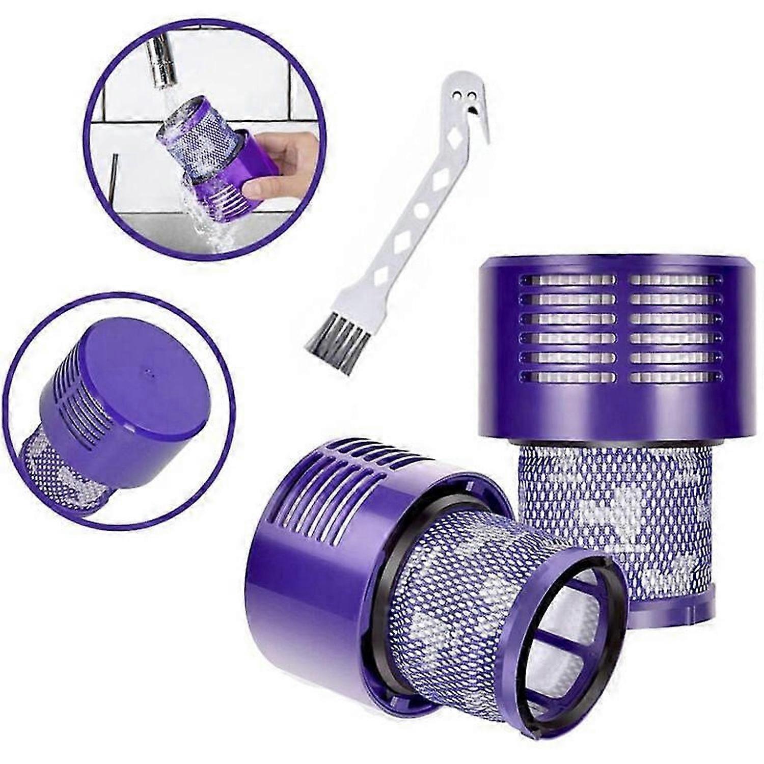 2 Pack Filter for Dyson V10 SV12 Series, Motorhead Cordless Vacuum Cleaner Replace DY-969082-01V10 Filter Compatible for Dyson Cyclone V10 Absolute, A