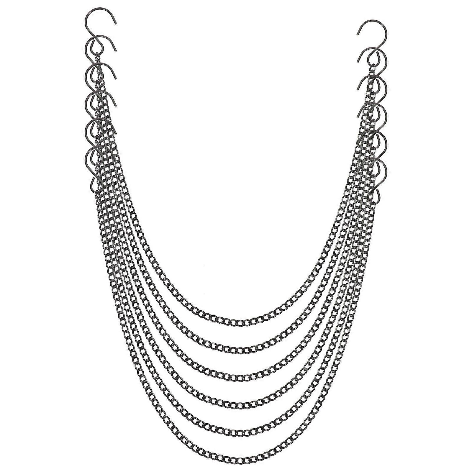 Planter Basket Chains Metal Hanging Chain with Hooks 6Pcs