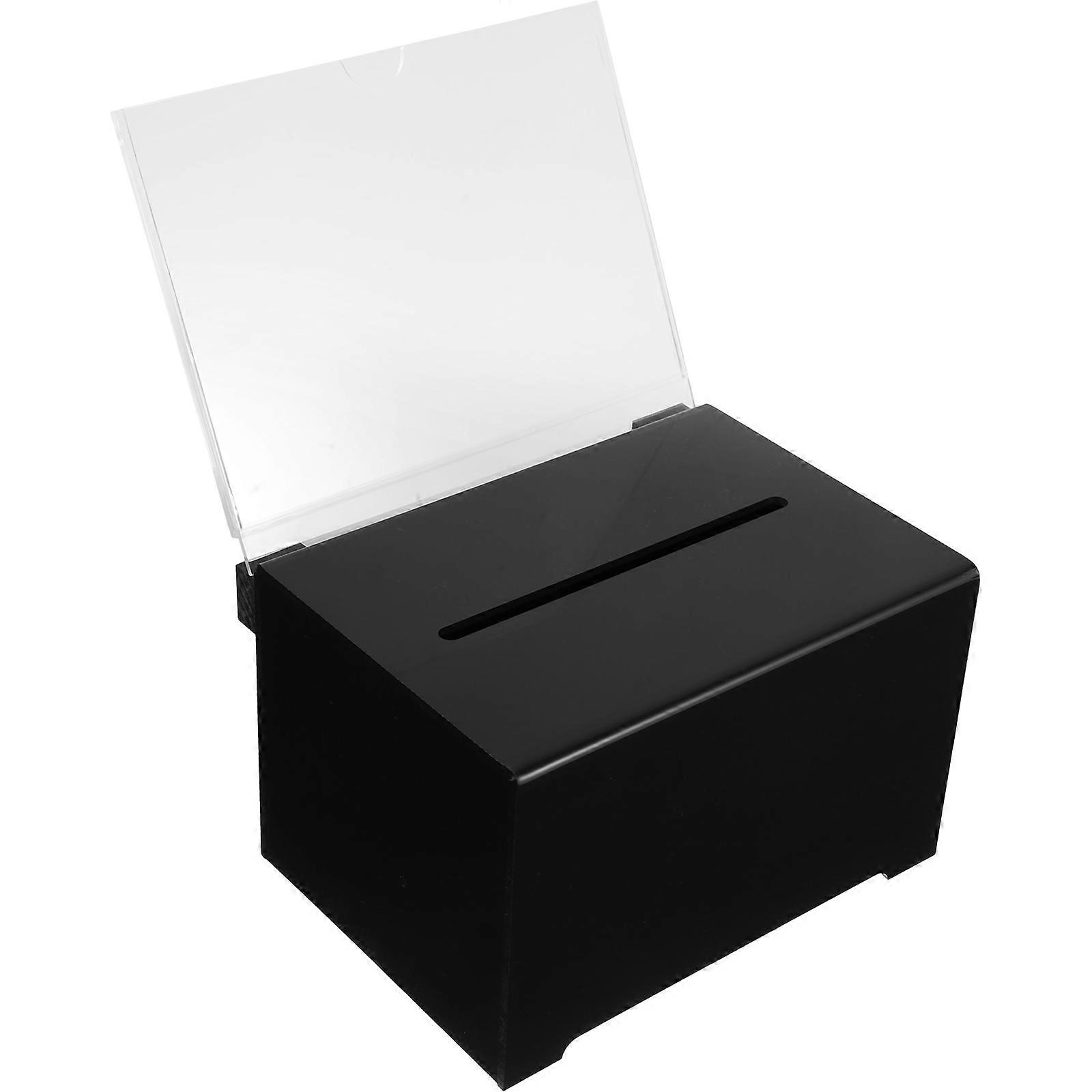 Donation Box with Lock Acrylic Voting Box for Fundraising 3Pcs Set