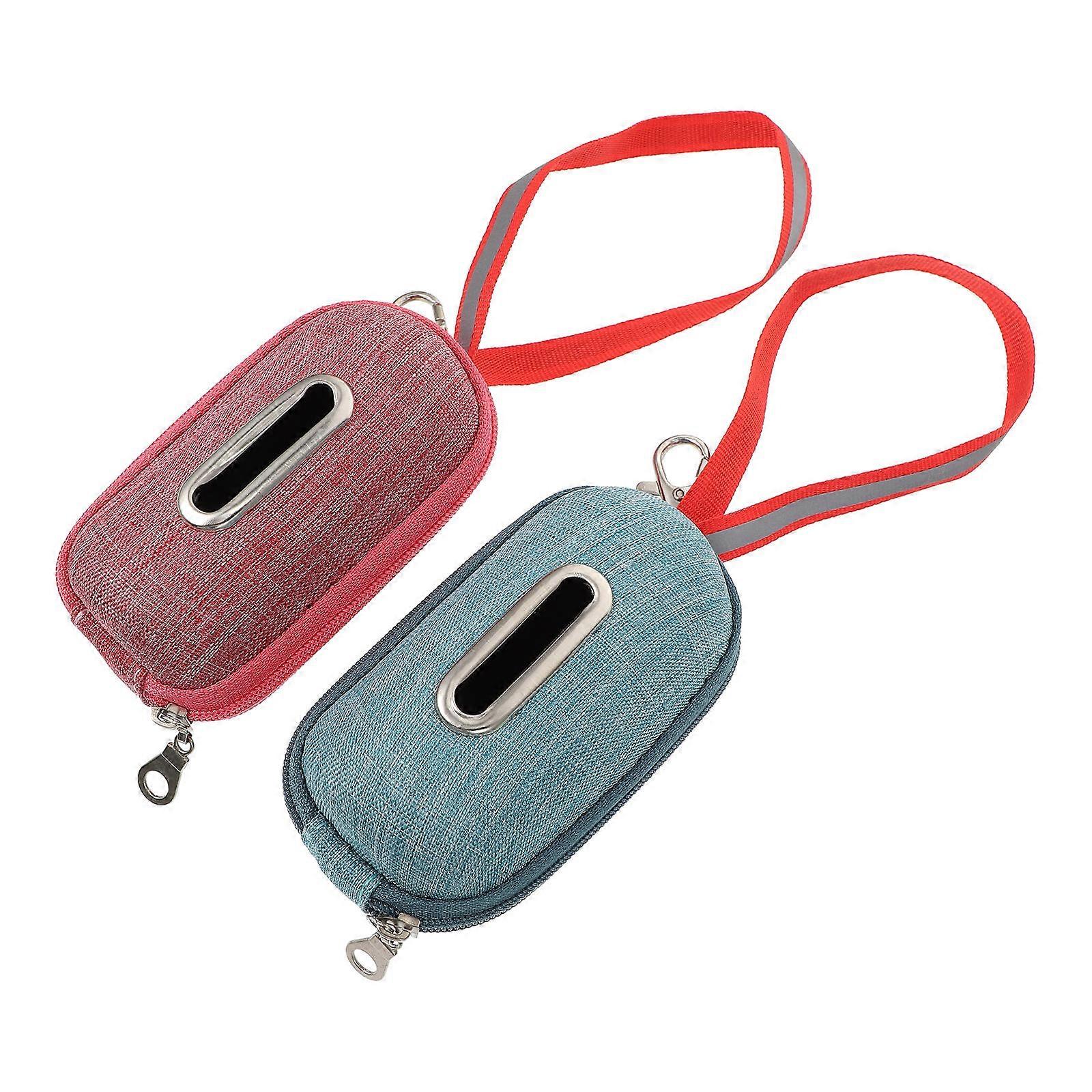 Pet Poop Bag Holder Eva Dog Waste Bag Container 2Pcs Portable Carriers