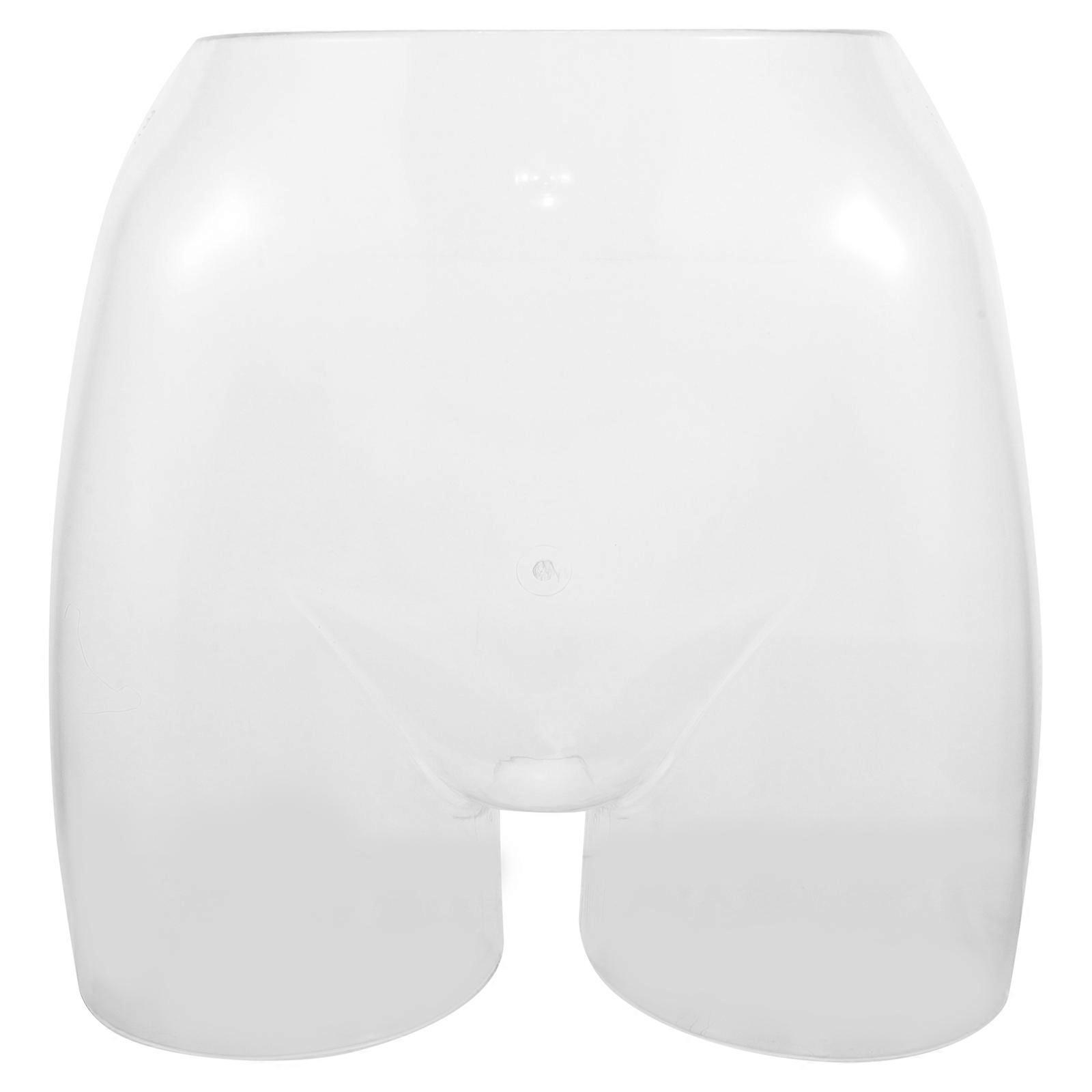 Clear Plastic Butt Model Underwear Display Stand for Display Use 2Pcs White