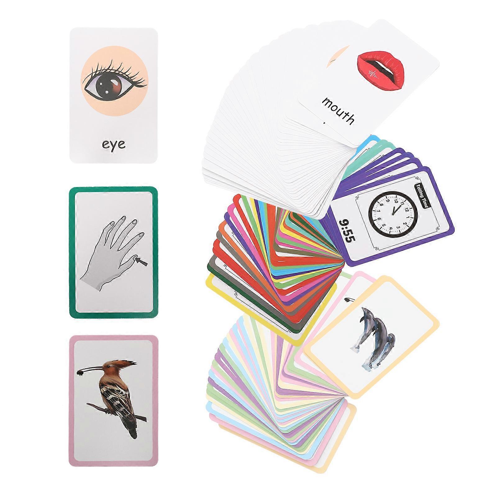 216Pcs Sight Word Flash Cards Memory Training Tools For Kids Rectangular Shape For Early Reading Skills Development