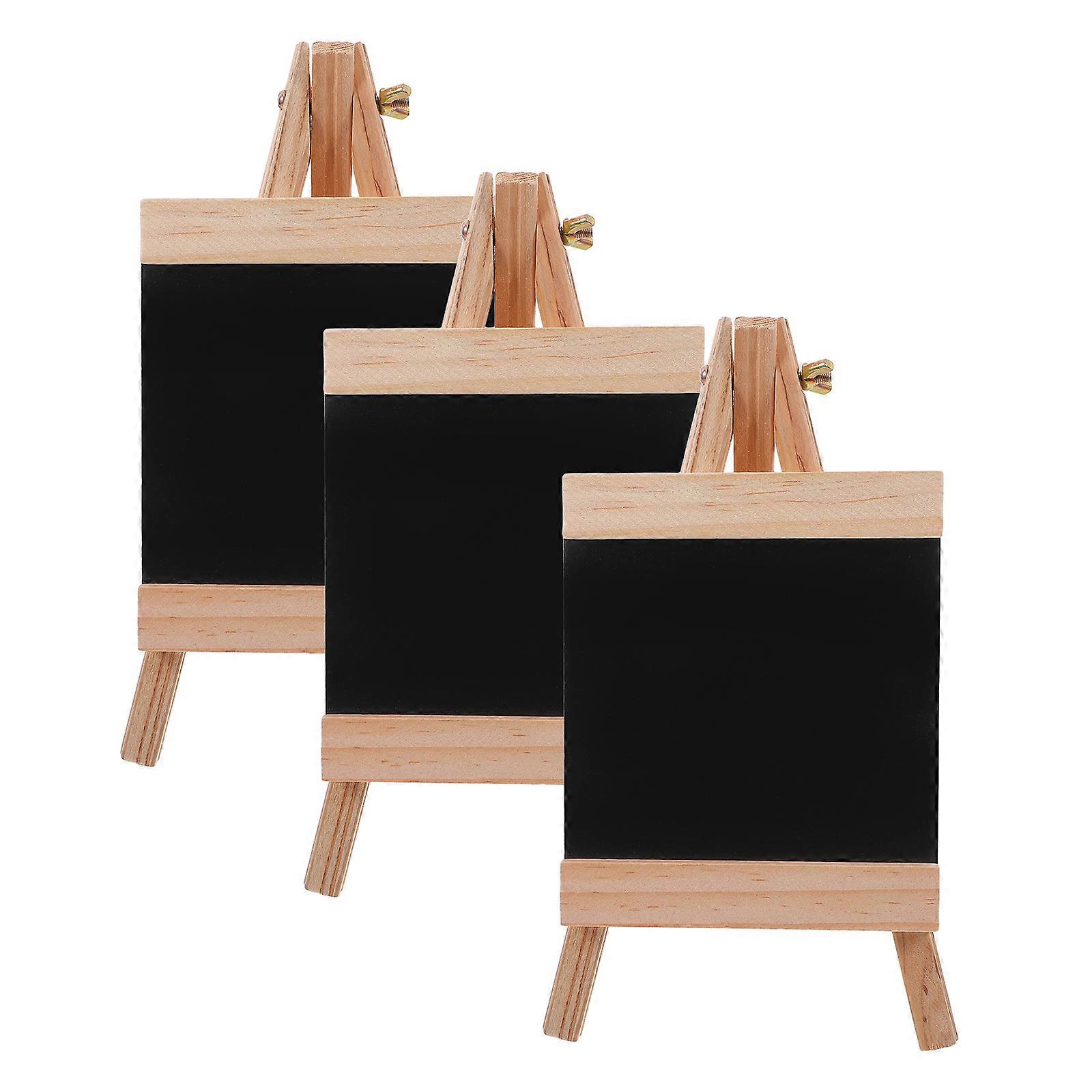Black Wooden Memo Board for Cafe with Erasable Surface 6Pcs