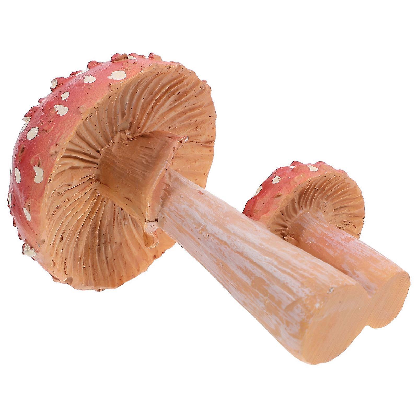 4Pcs Garden Mushroom Figurine for Decorative Use Resin