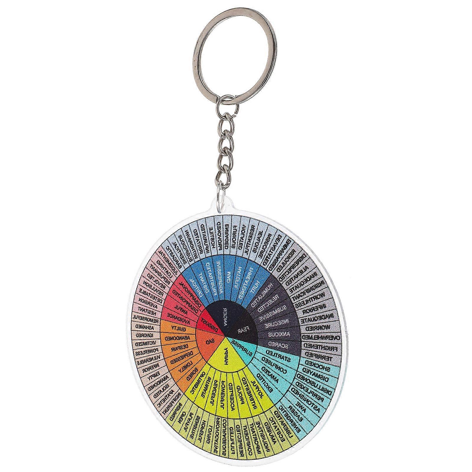 Emotion Wheel Keychain Alloy Keychain 4Pcs for Decoration