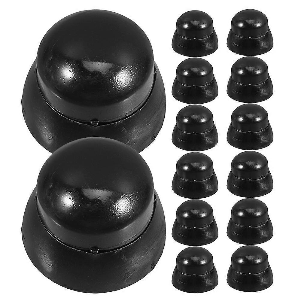 Plastic Playground Nut Protectors Bolt Covers for Outdoors 60Pcs Black