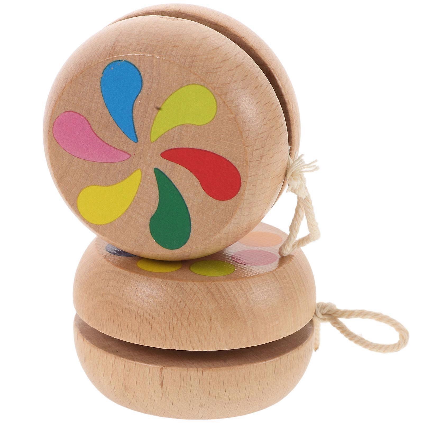 Wooden Yoyo Toy for Kids Playing with 2Pcs Portable Fun Skill Toys